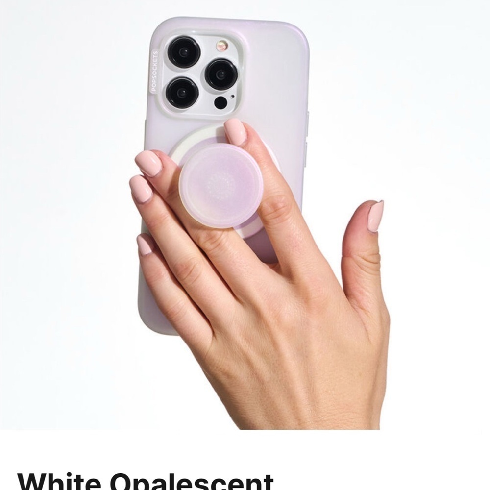 PopSocket White Opalescent iPhone 15 Pro Max Case NEW